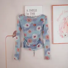 レディース アメリカンスタイル 露背長袖Tシャツ【秋用・フィット＆セクシー・不規則デザイン】