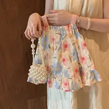 フラワープリント女の子用ノースリーブワンピース【夏用・リゾートスタイル・可愛いデザイン】