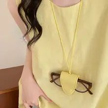 カラフルなネックストラップ付きレザー眼鏡クリップネックレス【春用・携帯性に優れたデザイン】