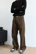 アメリカンスタイルのビンテージクジュアルパンツ【ワイドストレート・フィット・工装デザイン】（セットアップ対応）
