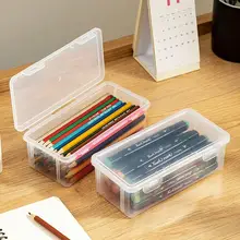 デスクトップ用 A4ファイル収納ボックス【透明・文房具整理・オフィス用】