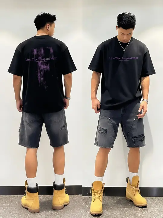 オーバーサイズのグラフィックTシャツ【短袖・コットン・カジュアル・夏用】