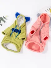 犬服秋冬暖かい厚手のスウェットシャツ