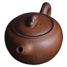アンティーク風 粗陶製 小型ティーポット【中式禅スタイル・竹の音の茶道具】