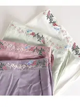 刺繍入り漢服用布地 DIY素材【ブラウスとスカート用・梅の花デザイン】