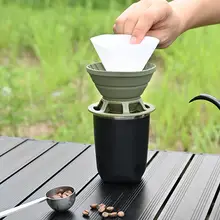 フィルター カップ 折りたたみ式 アウトドア 携帯 シリコン V60 ハンドドリップコーヒーポット フィルター キャンプ
