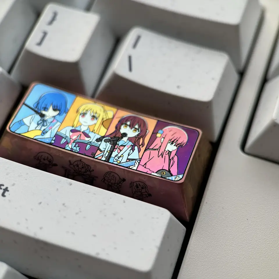 カラフルなチタン合金エン ターキーキャップ【個性的な二次元アニメデザイン】