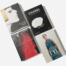 モダンスタイルのハードカバー模造書籍【装飾用・雑誌風・白黒ページ】
