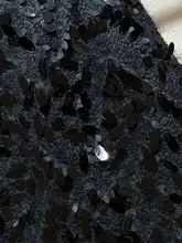 高級感あふれるハイウエストAラインスカート【キラキラのスパンコール・フリンジデザイン・秋用】