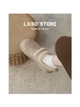 秋冬用レディース厚底レザーシューズ【加絨・楽々履ける・ボアデザイン】