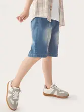 男の子用 半ズボン【夏用・涼感・デニム風・コットン混紡】