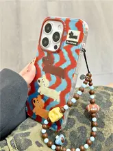 ウィンセントの波形ストライプダックスフンドブレスレット【iPhone用・極上の柔らかさ・2層シリコンケース・防落特性】