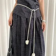 花柄デザインの細身ベルト【スカートやジーンズに対応・シンプルな装飾】（セットアップ対応）