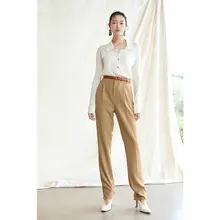 RoseLingLing 通勤用ストレッチ素材 中腰スリムテーパードパンツ【秋用・レディース】