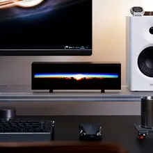 卓上ライト 間接照明 日の出モチーフ ミニマル ブラック ゲーミングルーム ユニークデザイン インテリアオブジェ