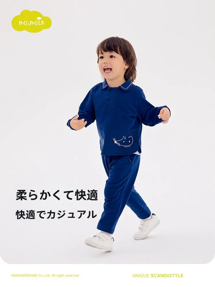 男の子用春秋ファッション長袖ポロシャツ：月齢9ヶ月向けの快適な寝るときの服装選び