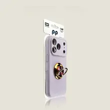 iPhone 17用液体ケース【アンティークホワイト・リングスタンド・衝撃吸収・大人の雰囲気】