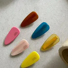 可愛いピンクのアセテートヘアクリップ【シンプルデザイン・前髪用・両サイドクリップ】