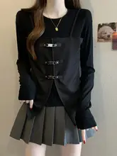 デザイン性に優れたレディース長袖Tシャツ【スプリング・メタルボタン・細見え効果】（セットアップ対応）