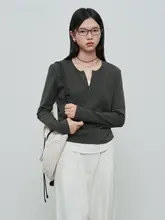 おしゃれで合わせやすい！フェイク２重デザインの小柄向けトップス【長袖・女性用】（セットアップ対応）