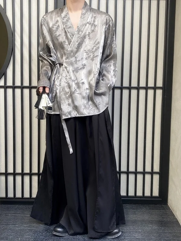 やりら服で失敗しないスタイルは？新中華風の植绒ジャカードシャツが答えになる