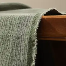 ソファブランケット ひざ掛け ベッドスロー コットンリネン フリンジ シンプル 侘び寂び インテリア