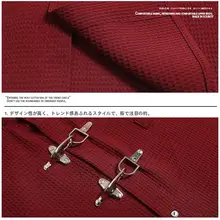 インターネット風のビンテージワッフルシャツ【金属ボタン・赤・夏用・半袖】