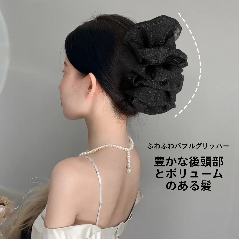 ヘアーアップスタイルのための泡状ヘアクリップ：左欧のハーフアップ専用デザイン
