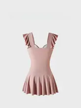 保守デザイン女性用水着【スタイリッシュ・リゾート用・体型カバー】