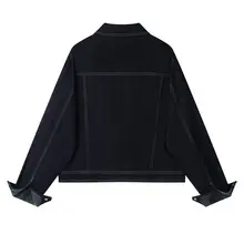 XinmonLee レディース デニムショートジャケット【クラシックデザイン・秋用・前開き・スリムフィット】