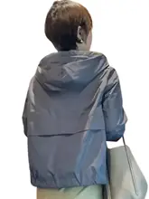 レディース 春秋用 ルーズフィット フード付きジャケット【カジュアル・アウター】