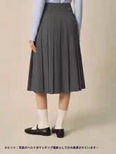 高腰デザインのAラインプリーツスカート【薄手・レディース・キャジュアル対応】