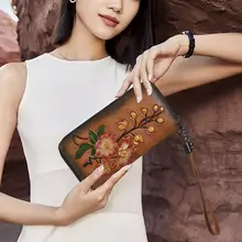 長財布 レディース 本革 牛革 植物タンニンなめし ヴィンテージ Wファスナー ハンドメイド カード収納豊富 クラッチバッグ