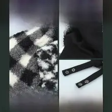 秋冬用 保温性抜群の千鳥格毛フリース帽子【男女兼用・風を防ぐ・リバーシブル・耳あて付き】