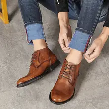 ビンテージ風 メンズレザーシューズ【高級牛革・春夏用・ビジネスカジュアル】