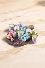 手作りの中国結びブレスレット用グラデーションカラーロープ【極上の柔らかさ・編み込みデザイン】