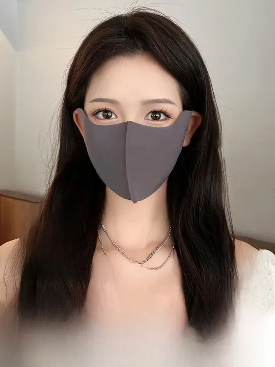 3D立体防紫外線マスク【女性用・全顔カバー・通気性のある氷絲素材】