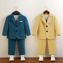 男の子用カジュアルスーツジャケット【春秋・韓国風・幼児用・パフォーマンス衣装】（セットアップ対応）