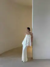 肌理感の提花マーメイドドレス【アートな雰囲気・ビッグイベント・撮影・誕生日】（セットアップ対応）