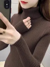 極上の柔らかさ！高ネックリブニットトップス【長袖・レディース・カジュアルスタイル】