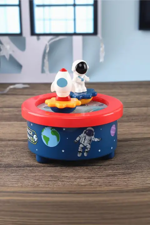宇宙飛行士の回転音楽ボックス【カートゥーンデザイン・バースデープレゼント用】