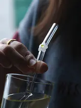 耐熱ガラス製 花柄ストロー【カップ用・曲げストロー・飲料対応】