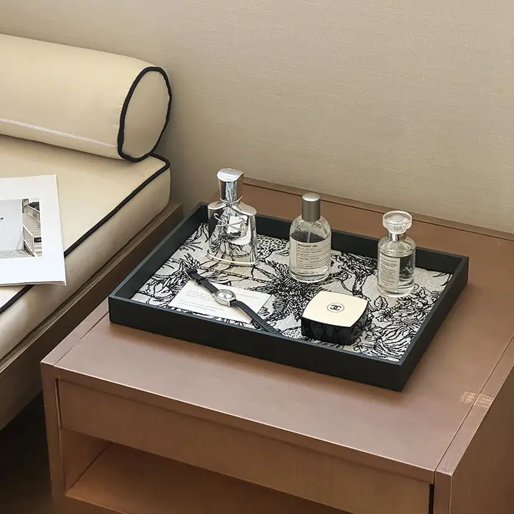 レトロなデザインのデスクトップ装飾トレイ【玄関・寝室・収納・ギフトにも最適】