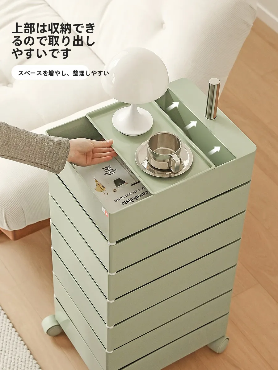 移動式収納キャビネットDN039：現代的な寝室向け多機能ワゴンの実用性と設計ポイント