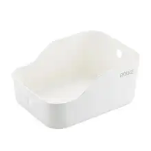 化粧品収納ボックス【長方形・プラスチック製・デスクやキッチン用】
