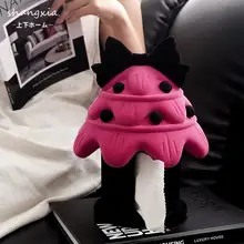木の家デザインのティッシュボックス【ふわふわ素材・インテリアアクセント】