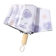 紫外線防止自動折りたたみ傘【軽量・コンパクト・耐風性】