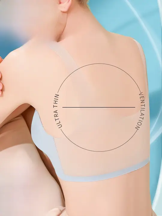 極上の柔らかさ！冷感ノンワイヤーブラジャー【背中開き・女性用・薄手】
