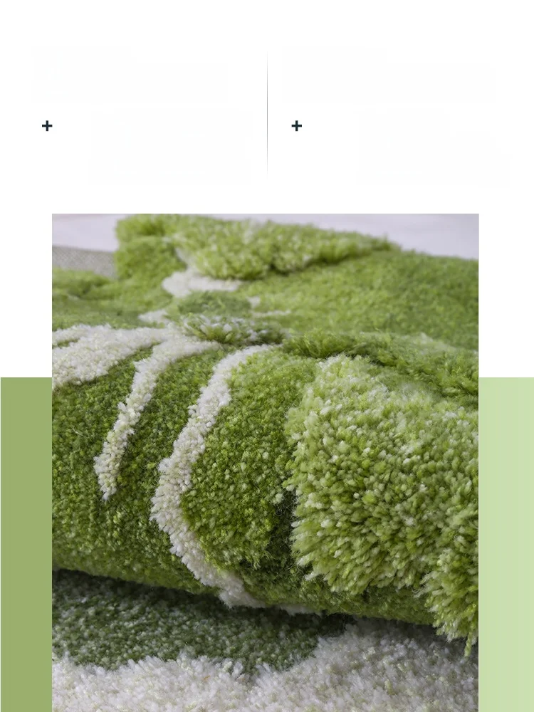 した雰囲気のアートラグ：田园風の植物花卉パターンがリビングに生み出す自然なインテリア