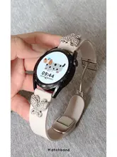 ウォッチベルト シリコン 荔枝紋 マグネット式 ラインストーン Huawei Watch GT5 GT6 Watch 4 Pro Apple Watch Xiaomi 対応 「Huawei」「Apple」「Xiaomi」